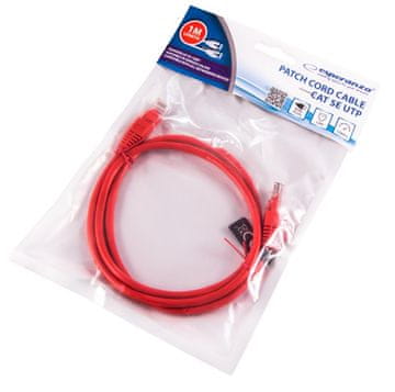 EB273R UTP CAT 5E patch kabel 1M crveni