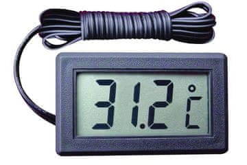 ZW9 LCD elektronički termometar sa sondom i satom na ploči