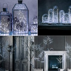 Žičane lampice za božićno drvce 300 LED hladno bijele anđeoske kose