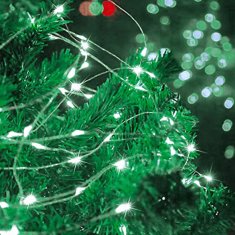Žičane lampice za božićno drvce 300 LED hladno bijele anđeoske kose