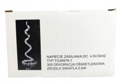 Žičane lampice za božićno drvce 300 LED hladno bijele anđeoske kose