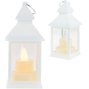 TG73372-1 Bijela LED svjetiljka, svjetiljka u obliku svijeće, svjetiljka na baterije, plamen