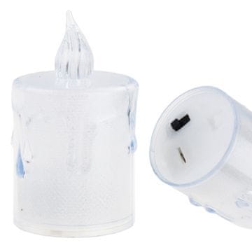 LED svijeća, plastična, toplo bijeli plamen, sjajna, univerzalni ukras, visina 7 cm