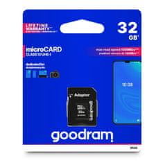 GoodRam 32GB brza Micro SD memorijska kartica s C10 U1 adapterom 100MB/s