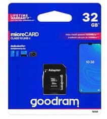 GoodRam 32GB brza Micro SD memorijska kartica s C10 U1 adapterom 100MB/s