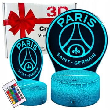 Creative Paris Saint Germain PSG 16 LED 3D dječje noćno svjetlo + daljinski upravljač