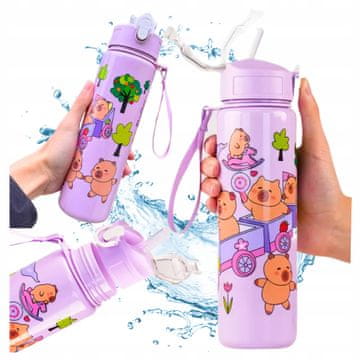Boca za vodu Capybara sa slamkom za djecu u školu 690 ml