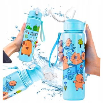 Boca za vodu Capybara sa slamkom za djecu u školu 690 ml