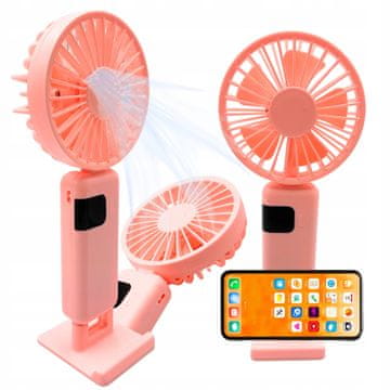 Jiangxi Yifenguyan Mini ručni stolni ventilator, tihi, sklopivi, snažan, 3000 mAh, USB-C