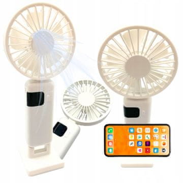 Jiangxi Yifenguyan Mini ručni stolni ventilator, tihi, sklopivi, snažan, 3000 mAh, USB-C