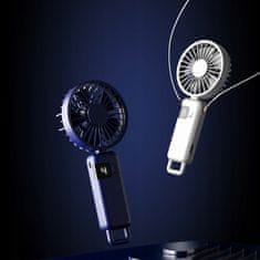 Jiangxi Yifenguyan Mini ručni stolni ventilator, tihi, sklopivi, snažan, 3000 mAh, USB-C