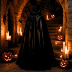 Kostim za Halloween s kapuljačom, čarobnjak 160 cm