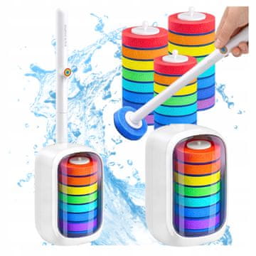 Četka za WC s TikTok setom za čišćenje WC-a + 21 rezervna spužva
