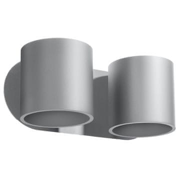 Sollux Zidna lampa orbis 2 G9 siva ALU SL.0661