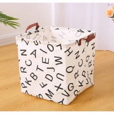 LIVEFY košara za igračke / rublje Letters 31 x 31 cm, bijeli