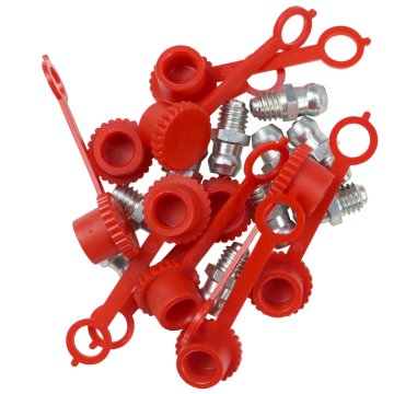 Set mazalica M6x1 10 kom, crveni poklopac mazalica PZL hydral