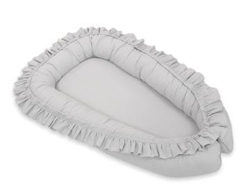 MY SWEET BABY Povijalica za dječji ogradići Cocoon Premium s volanima - siva