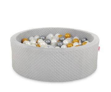 Bobono Minky suhi bazen V-30 cm s 200 loptica - svijetlo siva