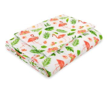 Dječji set posteljine s punjenjem 135x100 cm - flamingosi