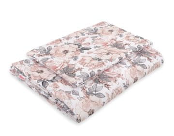 Bobono Dječji set posteljine s punjenjem 135x100 cm - ruže boje sepije