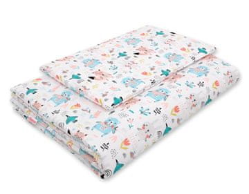 Bobono Dječji set posteljine s punjenjem 135x100 cm - plavi medvjedići