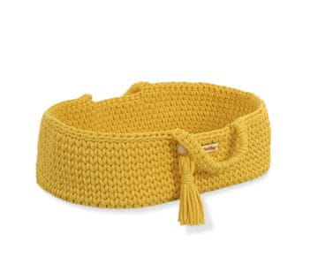 MY SWEET BABY Nosiljka za lutke Moses Basket BOHO od pamuka - žuta