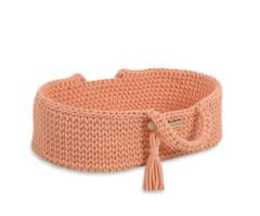 MY SWEET BABY Nosiljka za lutke Moses Basket boho pamučna - breskvasta