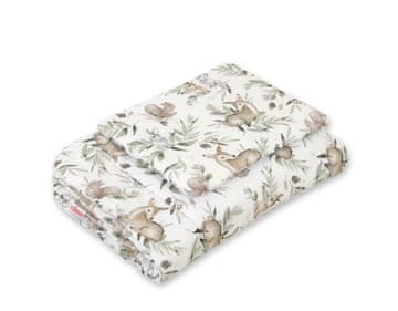 Bobono Set posteljine za bebe s punjenjem, 2 dijela, 75x100cm NEWBORN - boja šumske masline