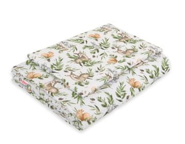 Bobono Dječji set posteljine s punjenjem 135x100 cm - šumski zelena