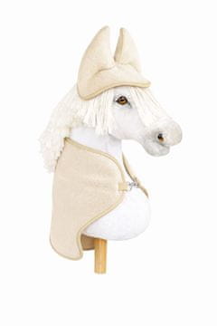 BB Hobby Horse A3 Set: Flis deka + štitnici za uši - krem