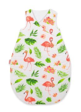 Bobono Pamučna vreća za spavanje za djecu M 3-12 mjeseci TOG 2.5 cjelogodišnja izolirana - flamingosi