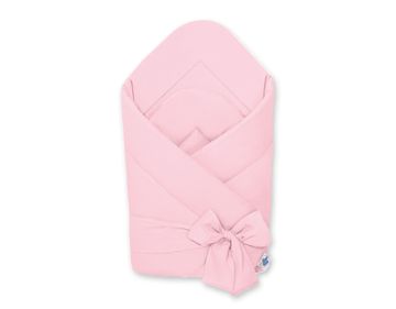 MY SWEET BABY Dvostrani mekani pamučni dječji maramu s vezicama - svijetlo ružičasta