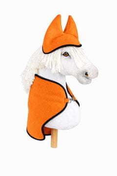 BB Hobby Horse A3 Set: Flis deka + štitnici za uši - neonsko narančasta