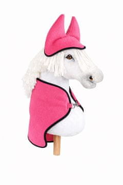 BB Hobby Horse A3 Set: Flis deka + štitnici za uši - neonsko ružičasta