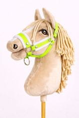 BB Hobby Horse A3 neonsko zeleni podesivi ogrtač za konje s bijelim krznom