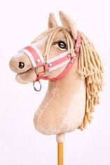 BB Hobby Horse A3 neonsko ružičasta podesiva ogrlica za konje s bijelim krznom