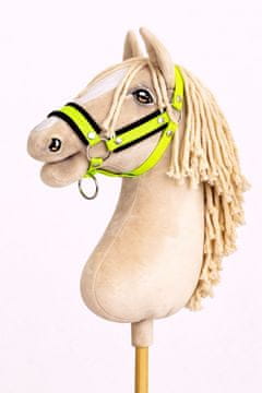 BB Hobby Horse A3 neonsko zeleni podesivi ogrtač za konje s crnim krznom