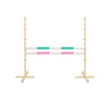 BB Prepona za hobi konja 120 cm, dvije grede - mint i svijetlo ružičasta