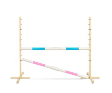 BB Prepona za hobi konja 160 cm, v-120 cm, dvije grede - svijetloplava i svijetlo ružičasta