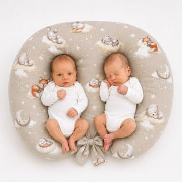 Bobono Jastuk za dojenje Twinkle Woodland Twins s odvojivom navlakom