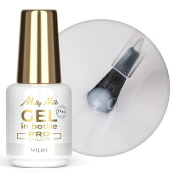 Pro Salon Milky Hema/Di-Hema Free gel u bočici s kistom, 15 g