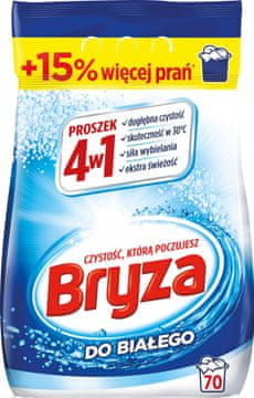 Bryza 4u1 prašak za pranje bijelih tkanina 4,55 kg (70 pranja)
