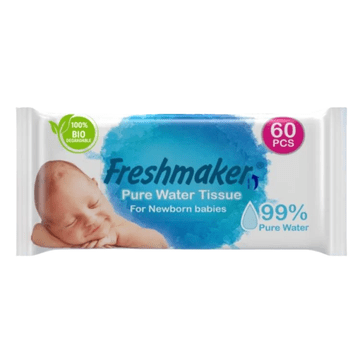 Freshmaker vlažne maramice za bebe s mirisom čiste vode, 60 komada