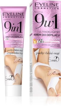 Eveline Ultra-Delicate Sensitive krema za depilaciju s organskim uljem 9u1 125ml