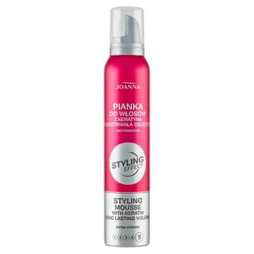 Joanna Styling Effect pjena za dugotrajni volumen kose s keratinom - ekstra jaka 150 ml