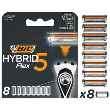 Bic Hybrid Flex 5 ulošci za brijanje - blister 1 pakiranje od 8