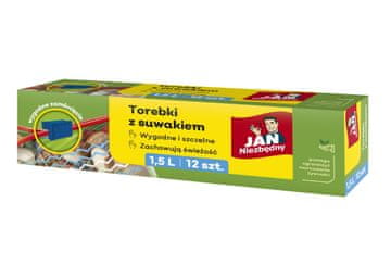 JAN essential vrećice s patentnim zatvaračem 1,5 l - 12 komada