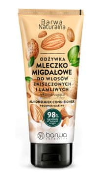 BARWA Regenerator s bademovim mlijekom Natural Color za oštećenu i lomljivu kosu 200 ml
