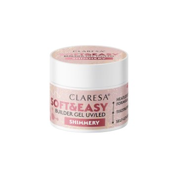 Claresa Soft&Easy Builder svjetlucavi gel za nokte 12 g