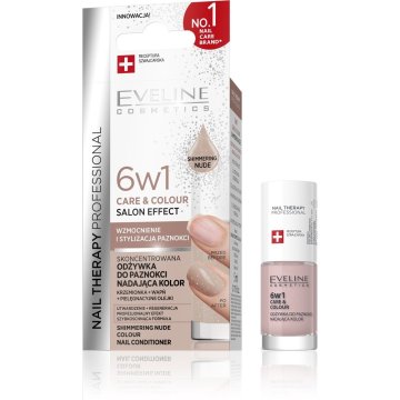 Eveline Nail Therapy Professional Care&Colour 6u1 regenerator za bojanje noktiju - svjetlucava nude 5 ml